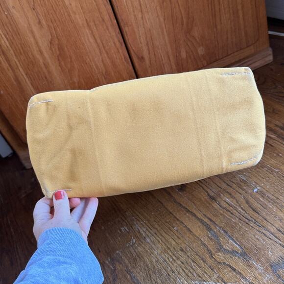 Llbean vintage nautical blue cream yellow medium sized boat and tote bag purse - Picture 5 of 7